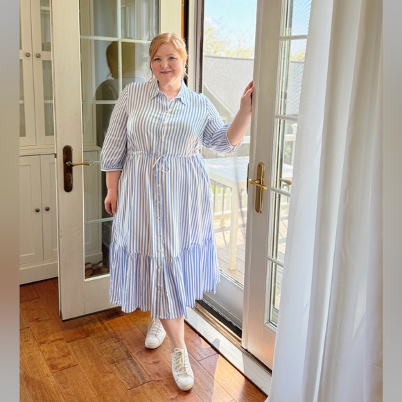 Ulla Popken Dresses & Skirts - Ulla Popken Striped Shirtdress